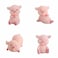 4 Pieces Miniature Pig Figurines, Pink Resin Piggy Figures for Fairy Garden Micro Landscape Cake Toppers Car Decoration