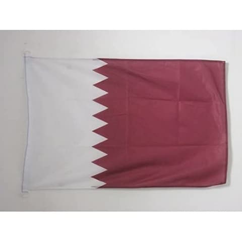 Qatar Flag 2&#39; x 3&#39; for outdoor - Qatari flags 90 x 60 cm - Banner 2x3 ft Knitted Polyester with rings - AZ FLAG