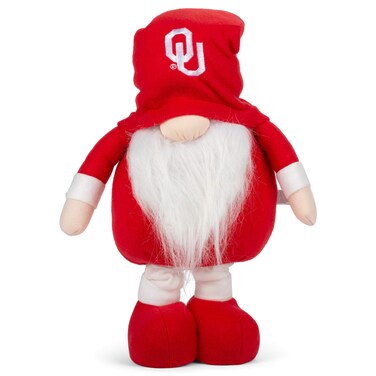Hanna's Handiworks Oklahoma Sooners Crimson and Cream 35 inch Fabric Stretch Leg Gnome Figurine