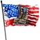 KNAPAL Freedom Boots Flag 3x5 Ft 4th of July Independence Day Flag Polyester Double Sided Mirror Print Memorial Day Veterans Day Flags for Outside House Indoor Outdoor Yard Patriotic Banner Decor