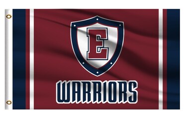 College Flag Outdoor Compatible for Eastern Connecticut Warriors,Outside 3x5 Banner, Double Sided