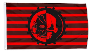 Cayyon Adeptus Mechanicus Flag Banner Outdoor Indoor Decoration Flag 3x5Feet Double Stitched Polyester with Brass Grommets