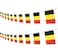 Belgium Belgian String Banner Flag,16 ft 20 Mini Flags String, 5.5 x 8.2 Inch String Flag Banner, Indoor and Outdoor Party Decorations.
