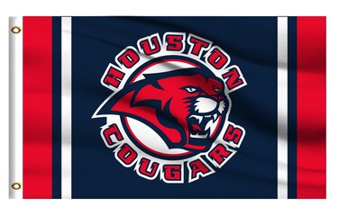 Houston Cougars Flag Outdoor,Outside 3x5 Banner, Double Sided