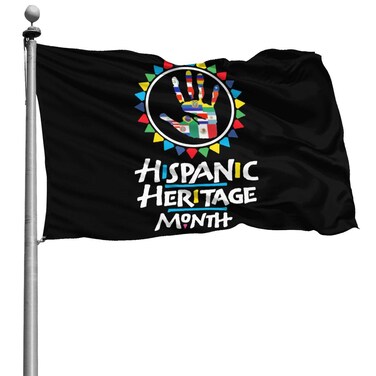 XIAOYANflag Womens National Hispanic Heritage Month Latino Culture Banner Breeze Flag Home House Flags Garden Flag Outdoor Flag 4X6 Foot