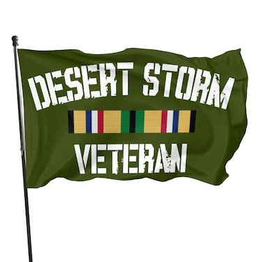 Desert Storm Veteran Pride Persian Gulf War Service Ribbon Outdoor Flag Home Garden Flag Banner Breeze Flag USA Flag Decorative Flag 3x5 Ft Flag