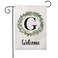 ULOVE LOVE YOURSELF Welcome Decorative Garden Flags with Letter G/Olive Wreath Double Sided House Yard Patio Outdoor Garden Flags Small Garden Flag 12.5&times;18 Inch
