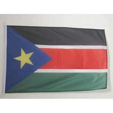 AZ FLAG South Sudan Flag 2' x 3' for Outdoor - South Sudanese Flags 90 x 60 cm - Banner 2x3 ft Knitted Polyester with Rings