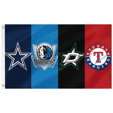 TisTm Dallas Four Team Flag 3x5 feet Basketball Team Flags Holiday Party Sports Yard Indoor Outdoor Decoration Fans Gift