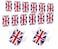 LUSEOAN 2 Packs United Kingdom UK Mini Flag Banner String British Small Miniature Hanging Flags Decorations,60 Feet 40 Flags