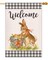 Welcome Easter Garden Flag, 28 x 40 inch Double Sided Vertical Burlap Easter House Flag, Rabbit Bunny Eggs Banners for Farmhouse Yard House Outdoor Spring Easter Decorations