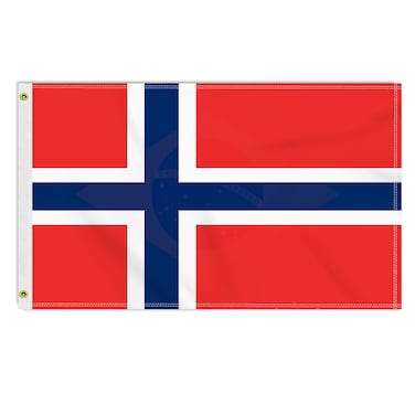 3&times;5 FT Norway Flag, Large 100D Norwegian National Outdoor Banner,Doube Side Printing Norsemen Decor For Patio Garden With Brass Gromment