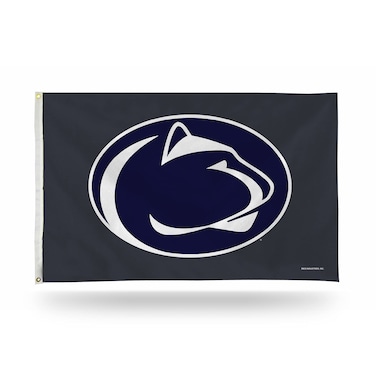 Rico Industries NCAA Penn State Nittany Lions - PSU Grey 3' x 5' Banner Flag Single Sided - Indoor or Outdoor - Home D&eacute;cor