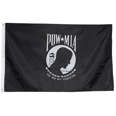 Front Line Flags POW MIA Flag 3x5   Long Lasting Nylon Embroidered Emblem with Quadruple Stitched Fly End   Premium Quality   US Military Banner for Indoor or Outdoor Use