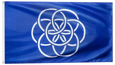 XIFAN Premium Flag for International Flag of Planet Earth 3x5 Ft New Earth Flag Blue Global Citizen Banner for Indoor Outdoor Decoration