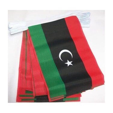 AZ FLAG Libya 6 Meters Bunting Flag 20 Flags 9'' x 6'' - Libyan String Flags 15 x 21 cm