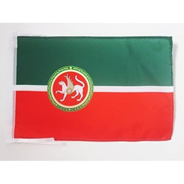 Republic of Tatarstan Flag 18'' x 12'' cords - tatar SMALL flags 30 x 45cm - Banner 18x12 in - AZ FLAG