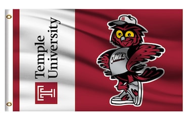 Temple Owls College Flag Outdoor,Outside 3x5 Banner, Double Sided