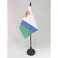 Lesotho Old Table Flag 4'' x 6'' - Former Mosotho Desk Flag 15 x 10 cm - Black plastic stick and base - AZ FLAG