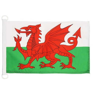 Wales NAUTICAL Flag 18'' x 12'' - Welsh flags 30 x 45 cm - Banner 12x18 in for boat - AZ FLAG
