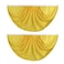 Yellow Pure Solid Colour Pleated Fan Flag Bunting 3 x 6 Ft Colour Pleated 2 Pcs Fan Flag Banner Indoor/Outdoor/Front Porch Decorations, Colour Half Fan Flag Patriotic Holiday Decorations.