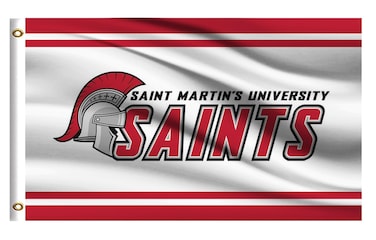 College Flag Outdoor Compatible for Saint Martin's University Saints,Outside 3x5 Banner, Double Sided