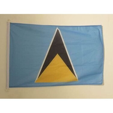 AZ FLAG Saint Lucia Flag 2' x 3' for Outdoor - Saint Lucian Flags 90 x 60 cm - Banner 2x3 ft Knitted Polyester with Rings