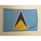 AZ FLAG Saint Lucia Flag 2' x 3' for Outdoor - Saint Lucian Flags 90 x 60 cm - Banner 2x3 ft Knitted Polyester with Rings