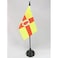 Ulster Table Flag 4'' x 6'' - Ireland - Irish province of Desk Flag 15 x 10 cm - Black plastic stick and base - AZ FLAG