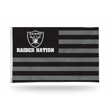 Rico Industries NFL Football Las Vegas Raiders Alternate 3' x 5' Banner Flag Single Sided - Indoor or Outdoor - Home D&eacute;cor