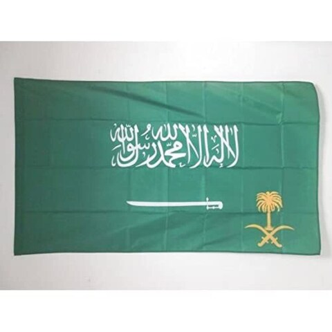 Royal Standard of Saudi Arabia Flag 2&#39; x 3&#39; for a pole - Saudi Arabian Kingdom flags 60 x 90 cm - Banner 2x3 ft with hole - AZ FLAG