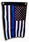 US Flag Factory - 12x18 Inch American Thin Blue Line Flag for Police Officers - Blue Lives Matter Flag - Made in America - Outdoor SolarMac Flag - Grommets