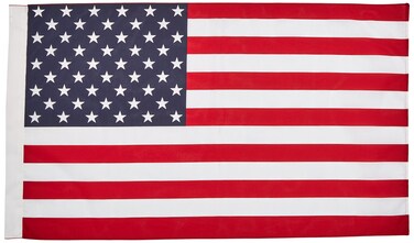 Heath Outdoor Products American Flag - 2.5 x 4 Feet Poly Cotton Flag with Pole Sleeve - Made in The USA - #25303M