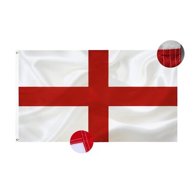 England flag British Flag 3x5FT -(90x150cm) Sewn Stripes Outdoors Indoors St George's Cross flag United Kingdom flag 210D Heavy Duty Polyester Flags Brass Grommets(England Flag)