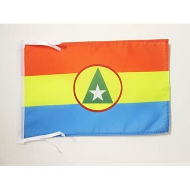 Cabinda Province Flag 18'' x 12'' cords - Portuguese Congo - Kabinda SMALL flags 30 x 45cm - Banner 18x12 in - AZ FLAG