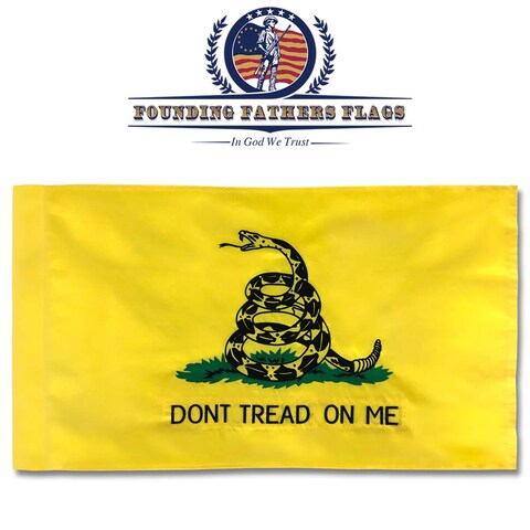 Founding Fathers Flags Gadsden Oxford Poly Home Banner - 3x5&#39; American Heritage Edition - Perfect for Homes, Trucks, Parades, Events, etc!