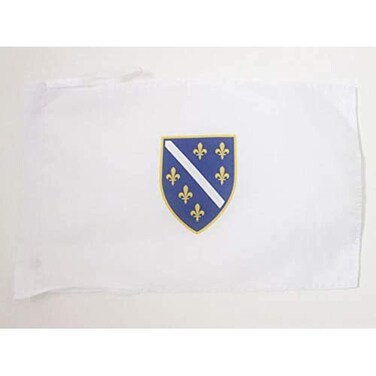 Bosnia and Herzegovina 1992-1998 Flag 18'' x 12'' cords - old Bosnian SMALL flags 30 x 45cm - Banner 18x12 in - AZ FLAG