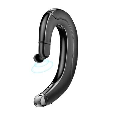 AOCOAKW Ear Hook Bluetooth Headphone V5.0 with Mic, Painless Single Ear Wireless Headset 5 Hrs Playtime for Android Phones/iPhone X/8/7/6, Lightweight Non Bone Conduction Headphone with Ear Plug