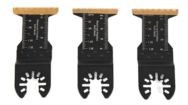WEN MTB345 3-Piece Oscillating Multi-Tool Bi-Metal Titanium-Coated 45mm Blade Set for Metal and Wood