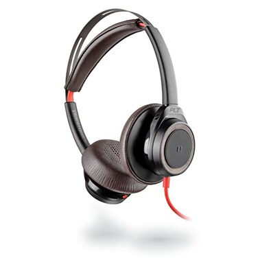 Poly (Plantronics + Polycom) Blackwire 7225 Wired USB-A Headset (Plantronics) - Black - Dual-Ear (Stereo) Computer Headset - Connect to PC/Mac via USB-A - Active Noise Canceling