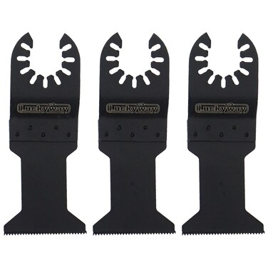 Luckyway 3-Pack Oscillating Tool Blades Carbide Multitool Saw Blades for Hard Material, Hardened Metal, Nails, Bolts and Screws