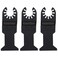 Luckyway 3-Pack Oscillating Tool Blades Carbide Multitool Saw Blades for Hard Material, Hardened Metal, Nails, Bolts and Screws