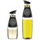 Olive Oil Dispenser Bottle with Pump - Oil Dispenser for Kitchen, Glass Oil and Vinegar Dispenser Set, Measured Cruet for Cooking - Ideal Oil Bottles for Kitchen Gadgets &amp; Gifts, 2 Pack