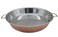 Kenouz - Handmade Hammered Red Copper Omelette Pan with Stainless Steel Core - 8.66 in