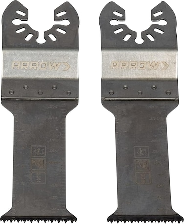 Arrow OSC125JPT-2A Bi-Metal Japanese Tooth Blades for Oscillating Multitools, for Cutting Wood and PVC, 1-3/8 Inch, 2-Pack