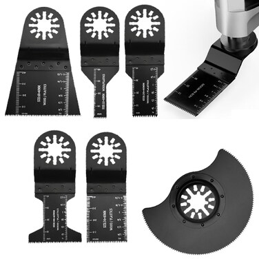 6-Piece Oscillating Multi-Tool Saw Blades Metal Quick Release Multi-Tool Blade Compatible with Bosch,Fein,Makita Oscillating Multitool Accessories