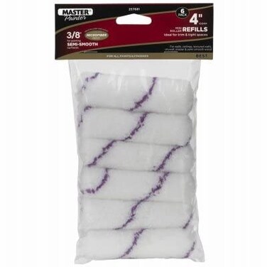 Master Painter Best 600197TV Microfiber Mini Paint Roller Cover Refill, 4 x 3/8-In. Nap, 6-Pk. - Quantity 1