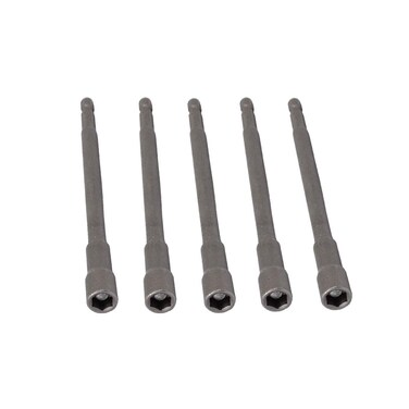 COMOK 150mm/6Inch Long 8mm Metal Magnetic Hexagon Shank Hex Nut Driver Bit Tool 5Pcs