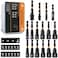MulWark Magnetic Nut Driver Set 16 pcs Impact Driver Bit Set - Deep 1/4&rdquo; Hex Shank Drill Bit Set - Impact Socket Adapters - Bit Extension Quick Change Torx Bit Set