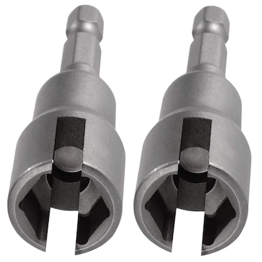 CustomyLife 2pcs Power Wing Nut Driver, Steel Wing Nut Drill Bit Socket Wrench Tool Set, 1/4" Hex Shank for Panel Nuts, Screws Eye, C Hook Bolt, Q-Hanger